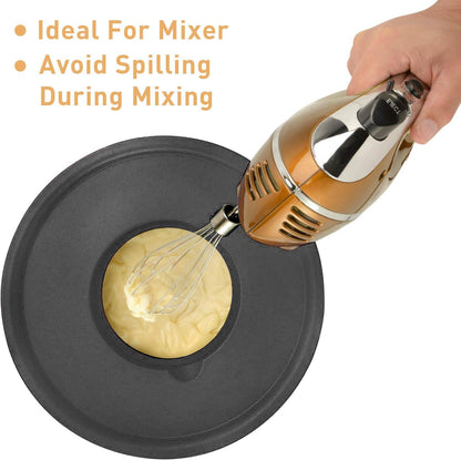 Wildone Mixing Bowls with Airtight Lids Set, 5PCS Stainless Steel Khaki Nesting Bowls for Kitchen, with Grater Attachments & Non-Slip Bottoms, Size 5, 3, 2, 1.5, 0.63 QT, Great for Mixing & Serving
