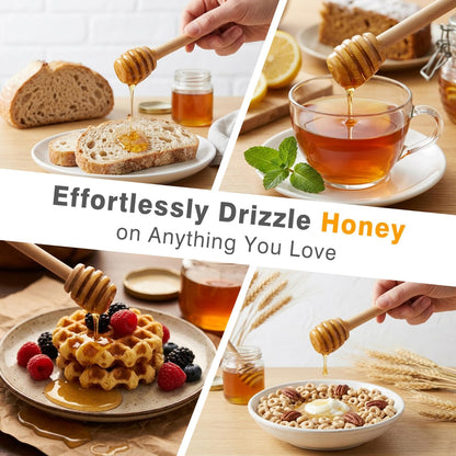 20PCS Honey Dipper Sticks, 3.15 Inch Wooden Honey Dippers, Mini Honeycomb Stirrer for Jars, Tea, Syrup, Wedding Favors
