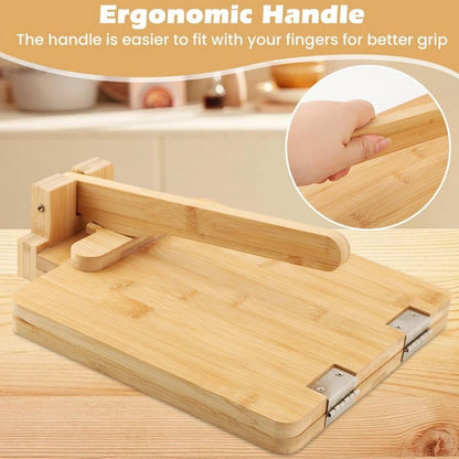 10 Inch Square Bamboo Tortilla Press Set with 60 Pc Parchment Paper, Heavy Duty Tortillera for Mexican Tacos, Roti, Burrito & Patacones