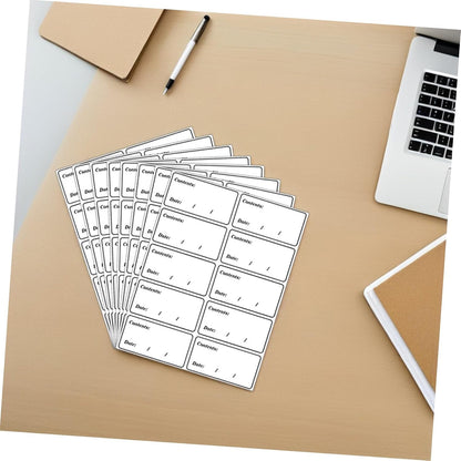 Waterproof Food Storage Labels Stickers, 400pcs Removable Date Stickers for Refrigerator and Freezer, Black Red PVC Food Container Labels for Kitchen Organization and Restaurant