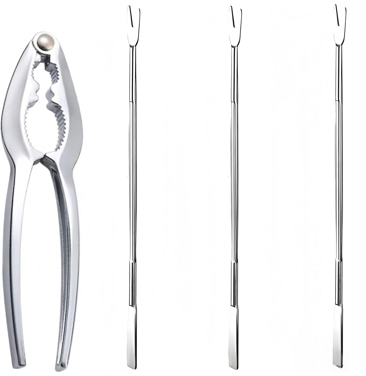 4 Pcs Lobster Crab Leg Cracker Tools Set,Stainless Steel Seafood Tools