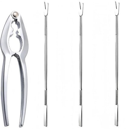 4 Pcs Lobster Crab Leg Cracker Tools Set,Stainless Steel Seafood Tools