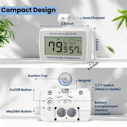 Digital Hygrometer Indoor Thermometer Humidity Monitor