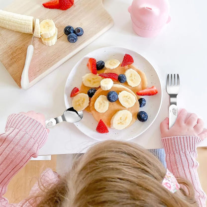 Stainless Steel Kids Silverware Set, Cute Dalmatian Utensil Set Reusable Children Safe Knife Spoon Fork Set With Storage Case Dishwasher Safe For Lunch, Travel Outdoors