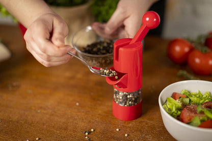 Kuhn Rikon Adjustable Ratchet Grinder with Ceramic Mechanism for Salt, Pepper and Spices, 8.5 x 2.25 inches, Black