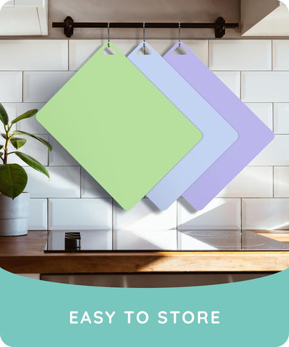 Cutting Boards for Kitchen, Plastic Cutting Board, Dishwasher Safe Cutting Boards with Juice Grooves for Meat, Veggies, Fruits, Easy Grip Handle, Serveware Accessories (Gray)