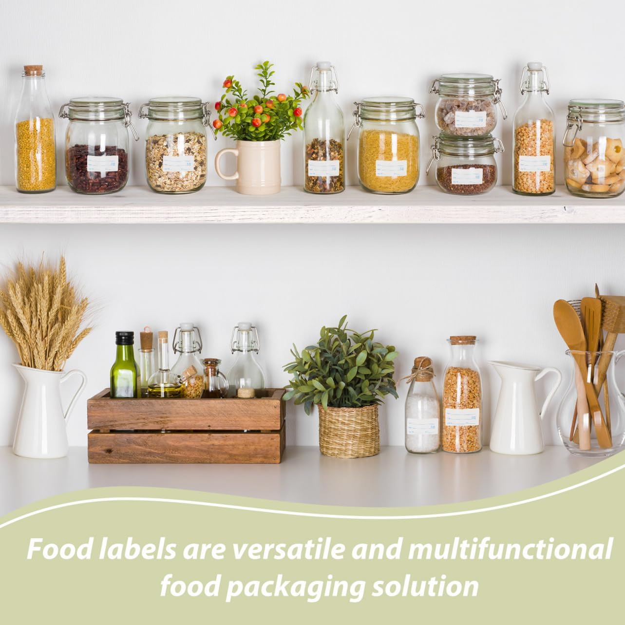 MAGICLULU Date Label Stickers for Food Storage 250 Removable Kitchen Food Labels for Containers Fridge Freezer Pantry Organization Easy Peel and Apply