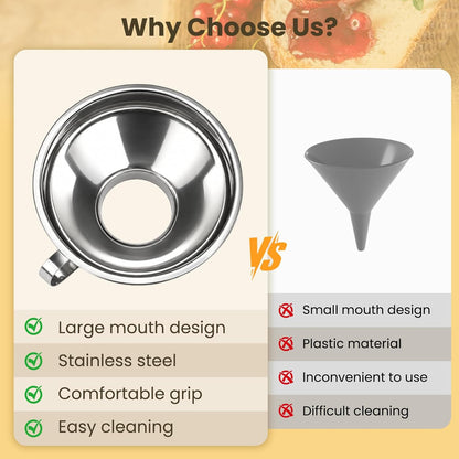 of Stainless Steel Canned Funnels with Filters
