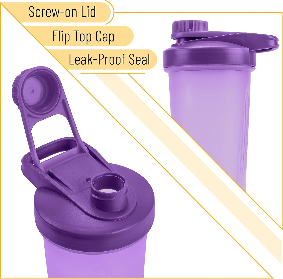 Mr. Pen- Shaker Bottles for Protein Mixes with Twist Cap, 28 oz