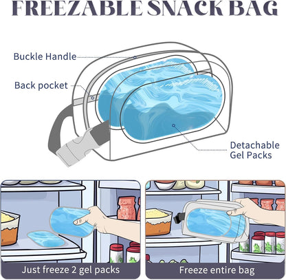 Cerbonny Freezable Cooler Bag for Work/School Travel - Mini Insulated Bag Fit For Yogurt