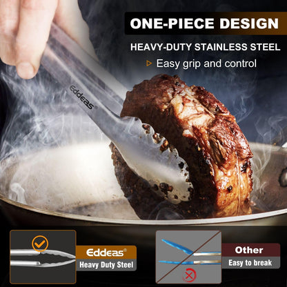 Metal Tongs For Cooking Up To 600°F Kitchen Tongs 2PCS - 9", 12 inch
