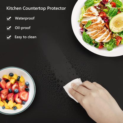 Gartful Extra Large Silicone Mats for Countertop, 28" by 20" Multipurpose Mat, Counter Table Protector, Desk Saver Pad, Placemat Nonstick Nonskid Heat-Resistant Pad, Black