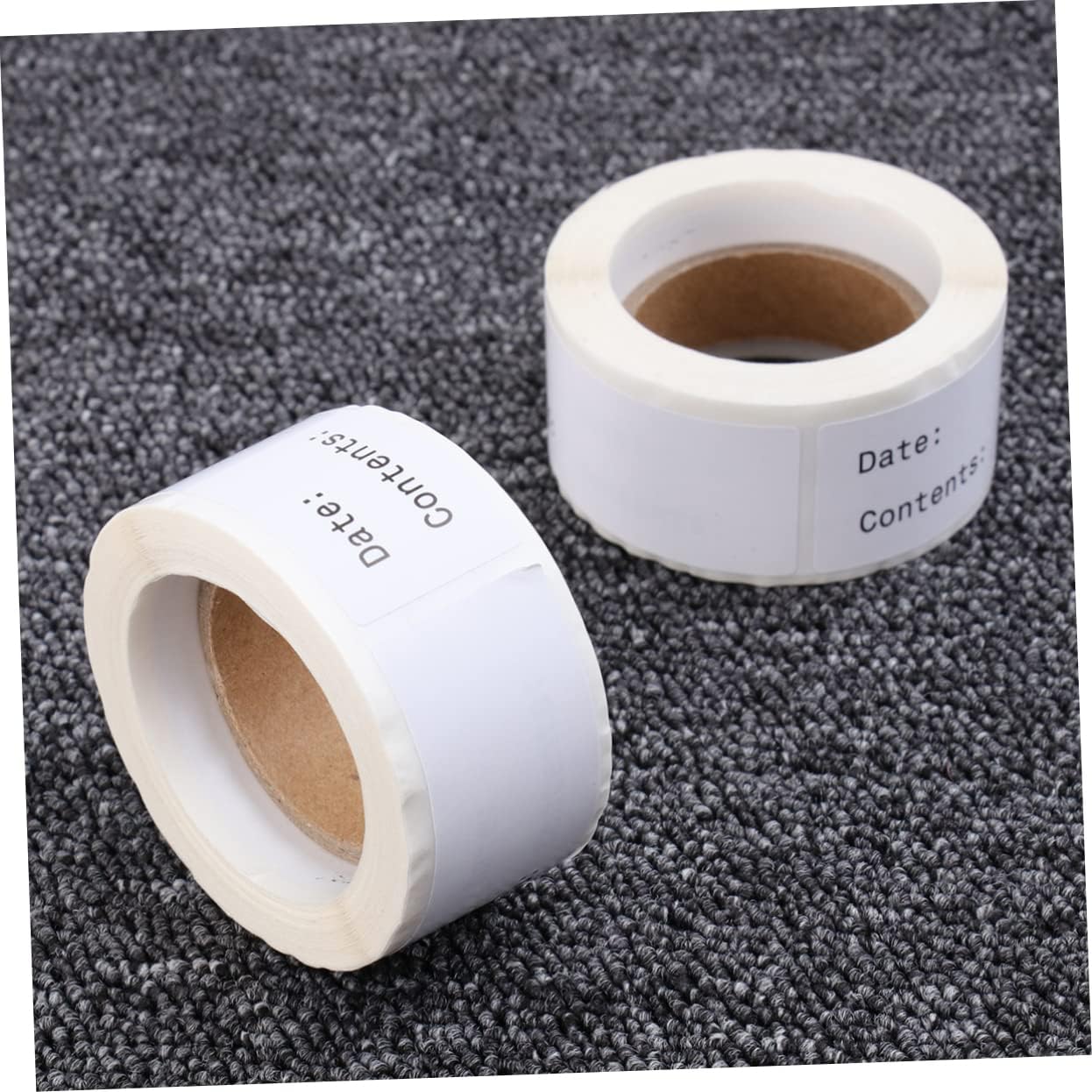 Homoyoyo 2Rolls English Record Date Stickers Kitchen Food Label for Storage and Organization Paper Peel and Stick Without Glue and Fade-Resistant for Freezer Refrigerator and Pantry Use