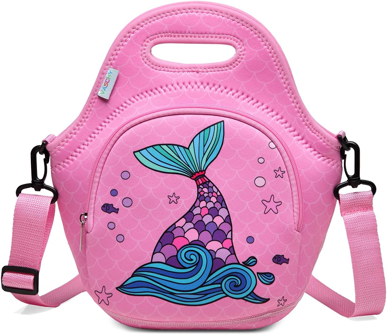 VASCHY Lunch Bag for Kids, Insulated Neoprene Lightweight Lunch Box Bag for Children Boys and Girls School Daycare Kindergarten Dinosaur