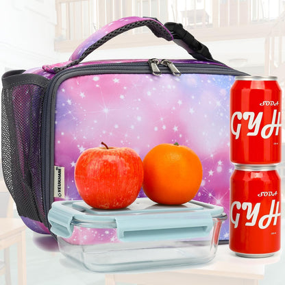 GYEUKHAM Insulated Lunch Box for School, Thermal Reusable Durable Freezable Lunch Bags for Kids Boys Girls Men Women - Small Soft Cooler Portable Lunch Tote Kit for Work Picnic Travel,Black