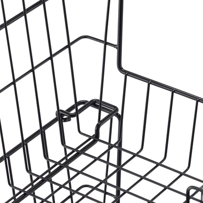 TRINITY 2-Pack Stackable Metal Wire Storage Baskets With Handles, EcoStorage Chrome, 11 Inches