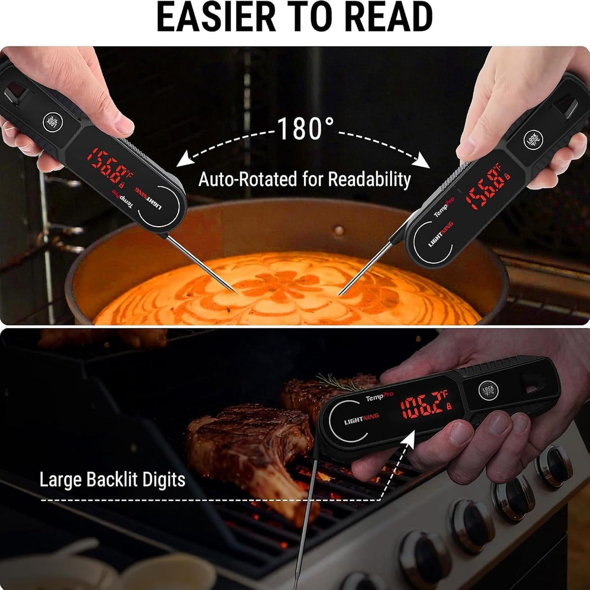 TempPro TempSwift 1 Sec Instant Read Meat Thermometer Digital