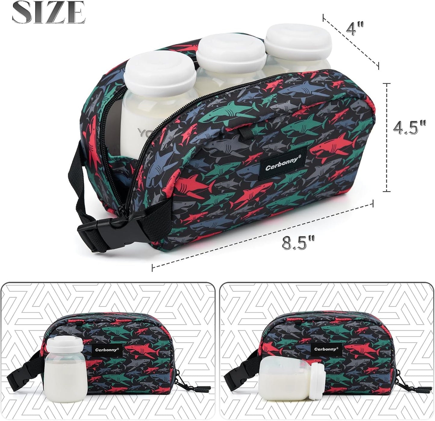 Cerbonny Freezable Cooler Bag for Work/School Travel - Mini Insulated Bag Fit For Yogurt