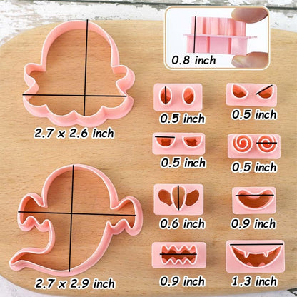 Mini Pumpkin Cookie Cutters, DIY 3d Halloween Raised Design Cookie Stamps