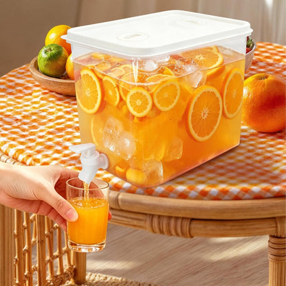 2 Pack 2.3 Gallon Drink Dispenser for Fridge with Spigot and Stand, Beverage Container Leak Proof Lids Filter Screen, Lemonade Dispenser for Party