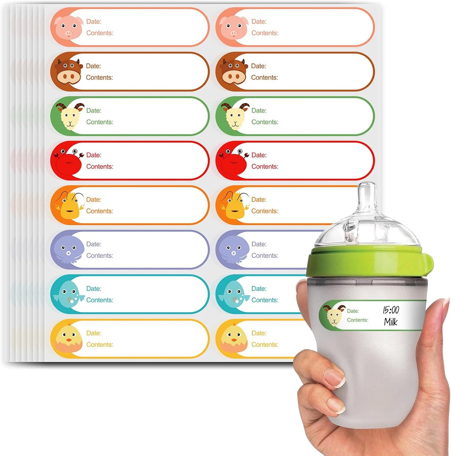 500 Pcs 1" x 3" Freezer Refrigerator Food Labels, Removable Adhesive, Water Oil Resistant, No Residue Food Storage Containers Labels Perfect for Monitoring Your Food in Kitchen