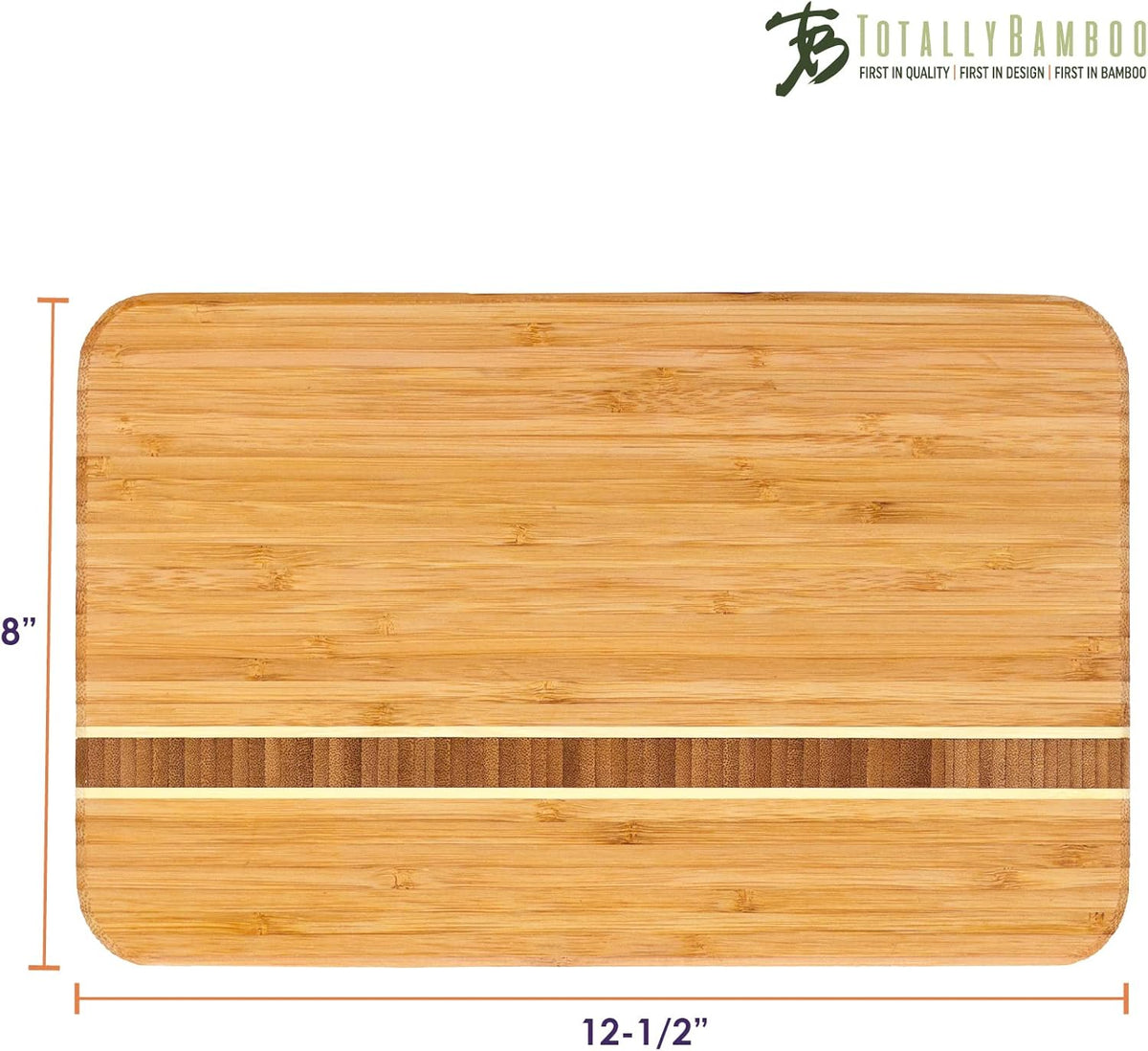 Totally Bamboo Barbados Small Bamboo Cutting Board, 9 x 6.5 Inches