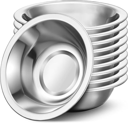 304(18/8) Stainless Steel Mixing Bowls for Kitchen, 6.3" 13.67 fl.oz Metal Mixing Bowls Set Stackable for Baking Serving Cooking Food Prep Storage Dishwasher Safe Lightweight