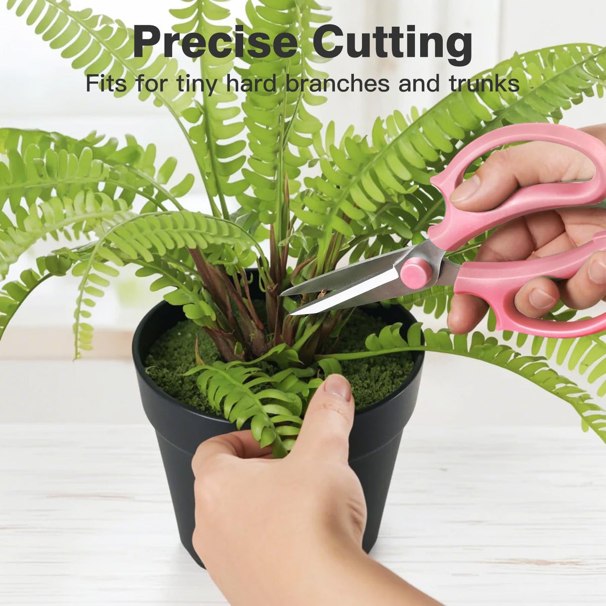 Housolution Flower Scissors, Premium Steel Garden Pruning Shears, Pink