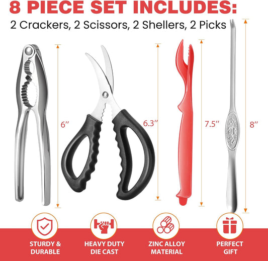 Premium Complete Crab Crackers and Tools Set