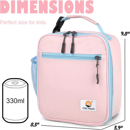 CaCTOUR Lunch Box Kids,Premium Insulated Lunchbox for Girls Boys,Soft Mini Cooler Bag Back to School Thermal Reusable Lunch Bag for Work School Picnic (Blue)