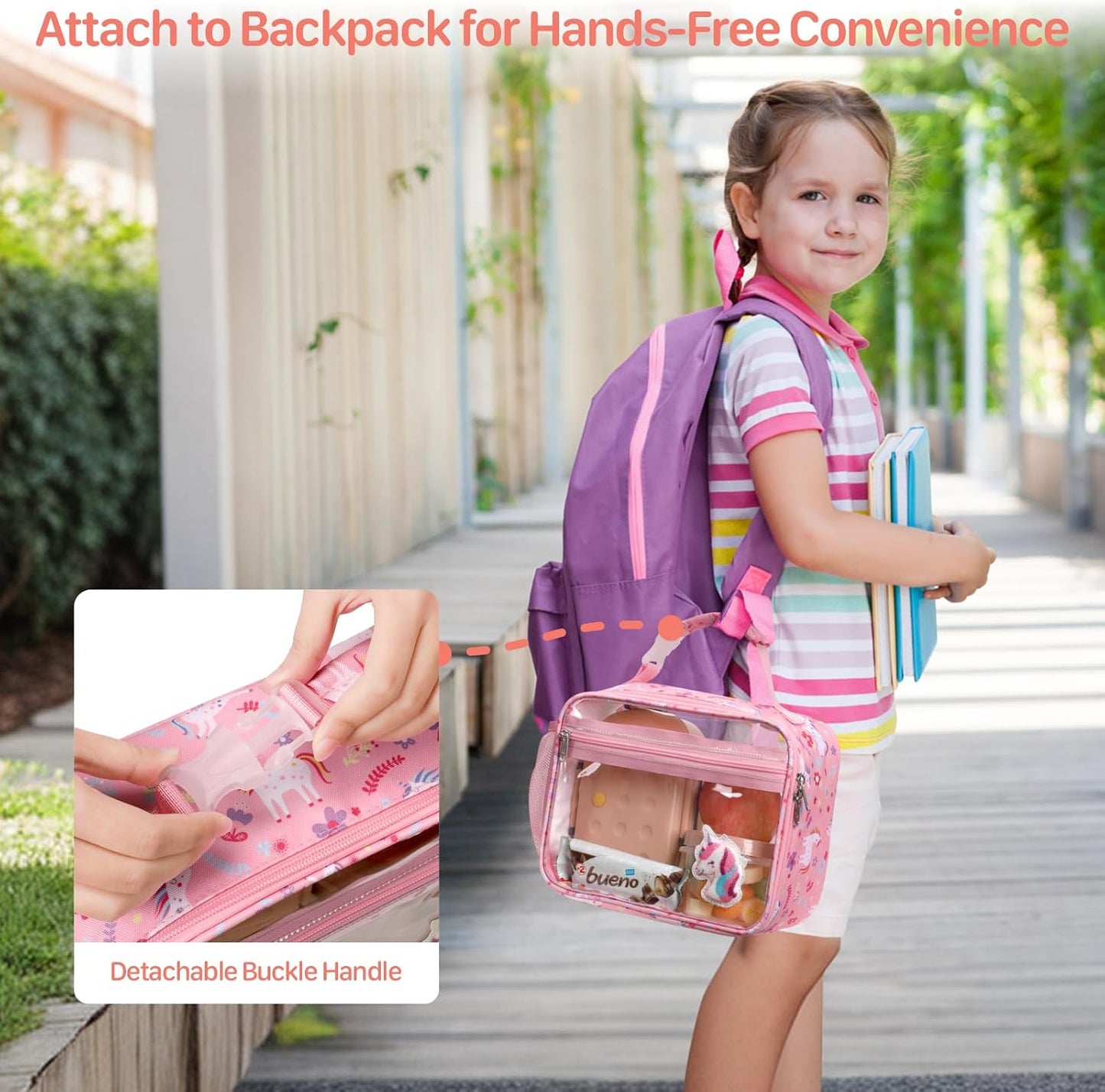 Kids Lunch Bag Boys - Insulated Kids Lunch Box Reusable Lunchbox with Water Bottle Holder Toddler Lunch Tote Bag for School Daycare, Black Dino Fossil