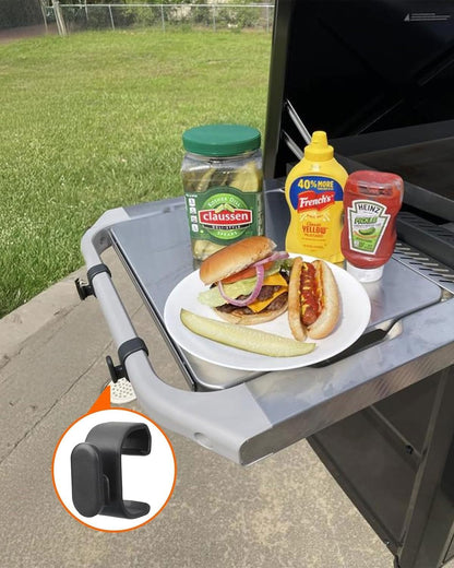 Organizer Kit for Weber Grills - Condiment Caddy, Garbage Bag Holder for Weber Slate Griddle and Spirit Series(2025 Models) Grills, 3400105 Grill Accessories for Works Side Rail, Barbecue Utensils