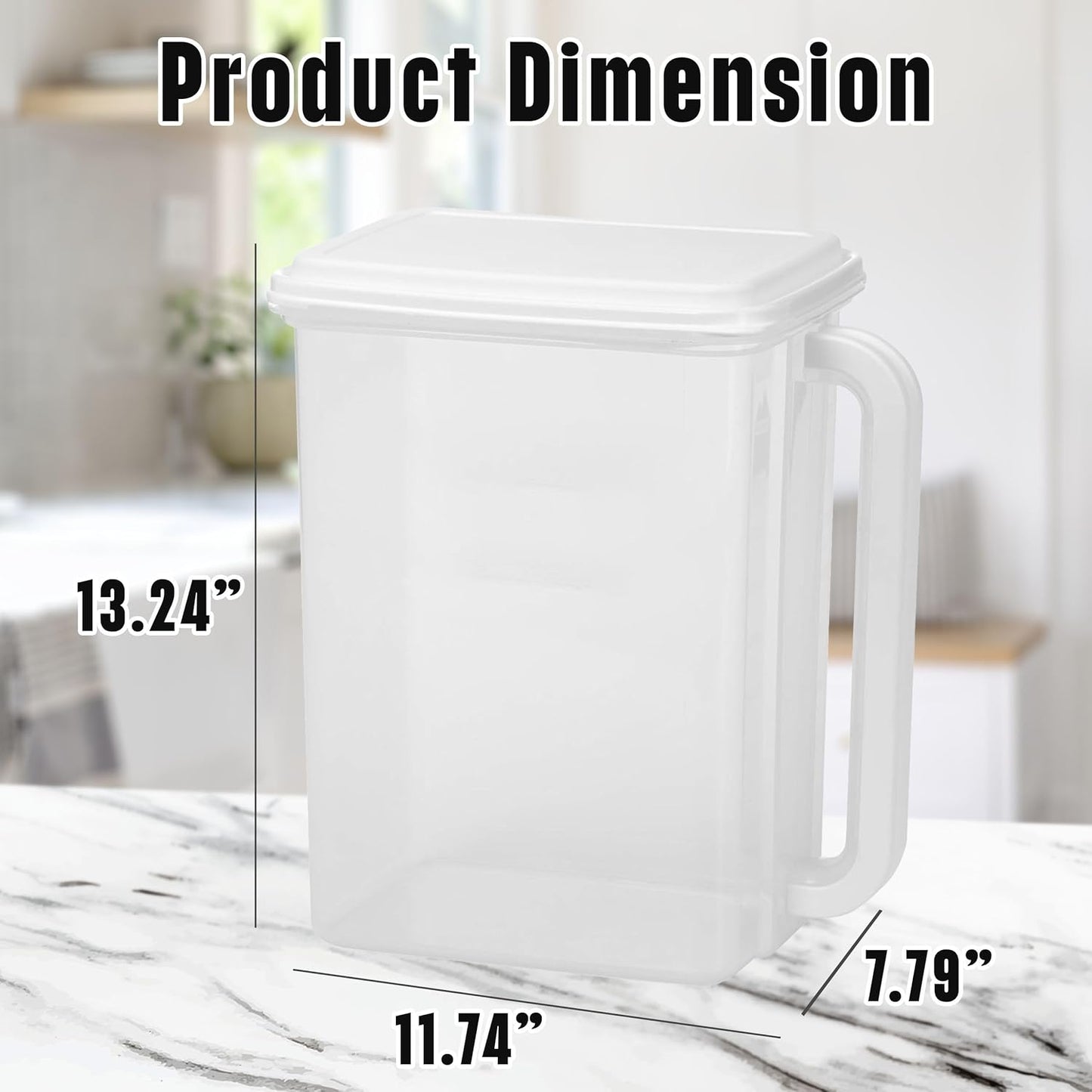 Buddeez Airtight Storage Dispenser - Easy Pour Spout for Cereal and Dry Food - BPA Free 46 Cup White/Clear