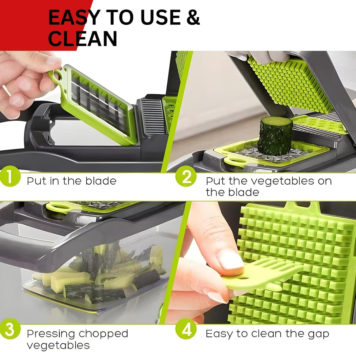 17 in 1 Vegetable Chopper Mandoline Slicer – All In One Veggie Cutter Food Grater Includes Onion Goggles, Egg Separator, Hand Guard – Sharp Stainless Steel Blades – 2 in 1 Drain Basket