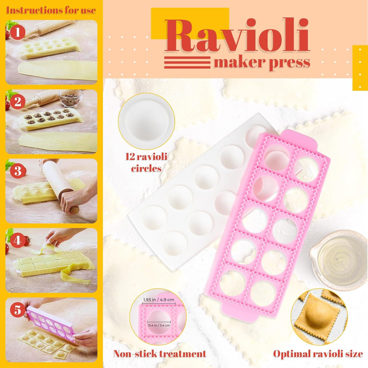 OHMU Pasta Making Kit, Pasta Tools for Homemade Noodles