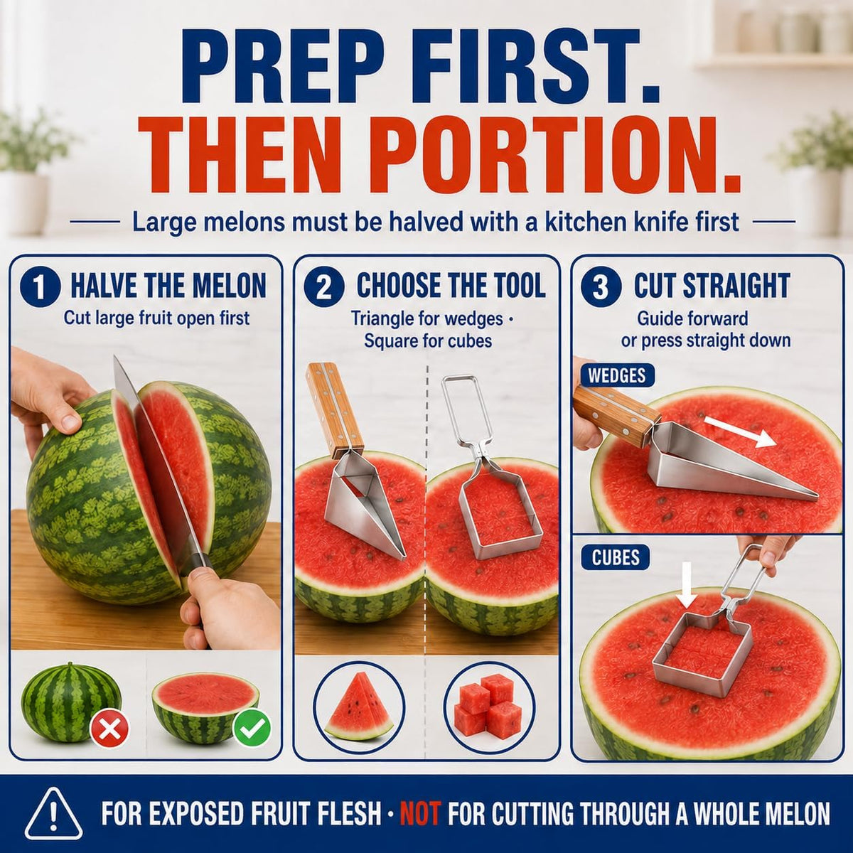 Limited Edition 2026 2-in-1 Fruit Cutter Set, Triangle Slicer & Cube Dicer