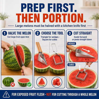 Limited Edition 2026 2-in-1 Fruit Cutter Set, Triangle Slicer & Cube Dicer