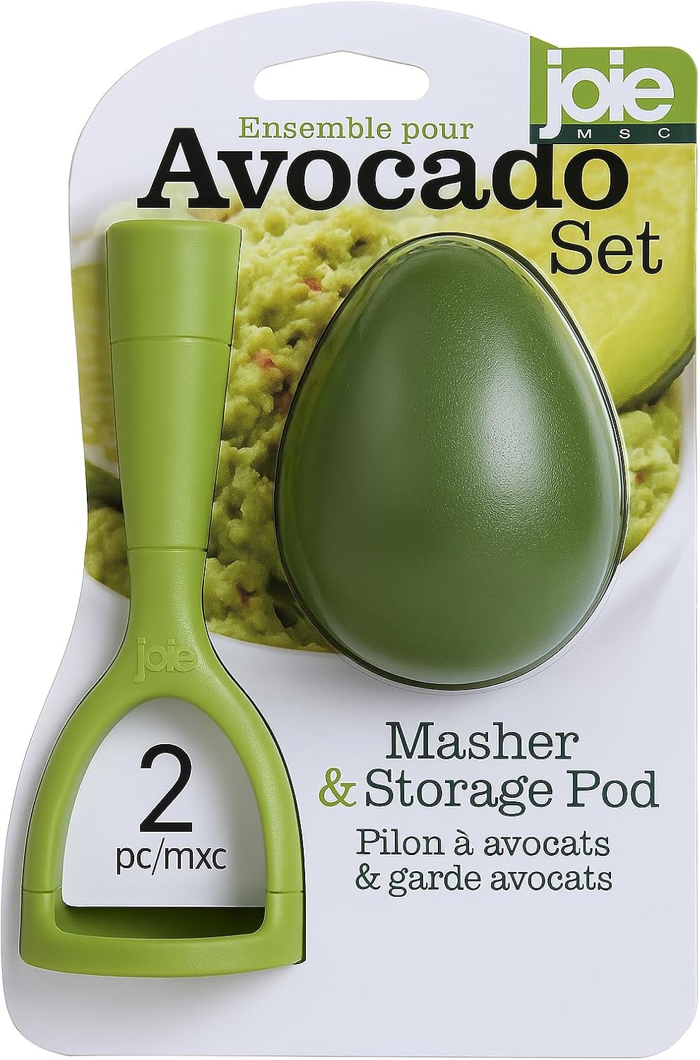 Avocado Masher & Storage Pod Set – 2 PC | Easy Guacamole Maker & Freshness Keeper | Smash & Store for Fresh Guacamole
