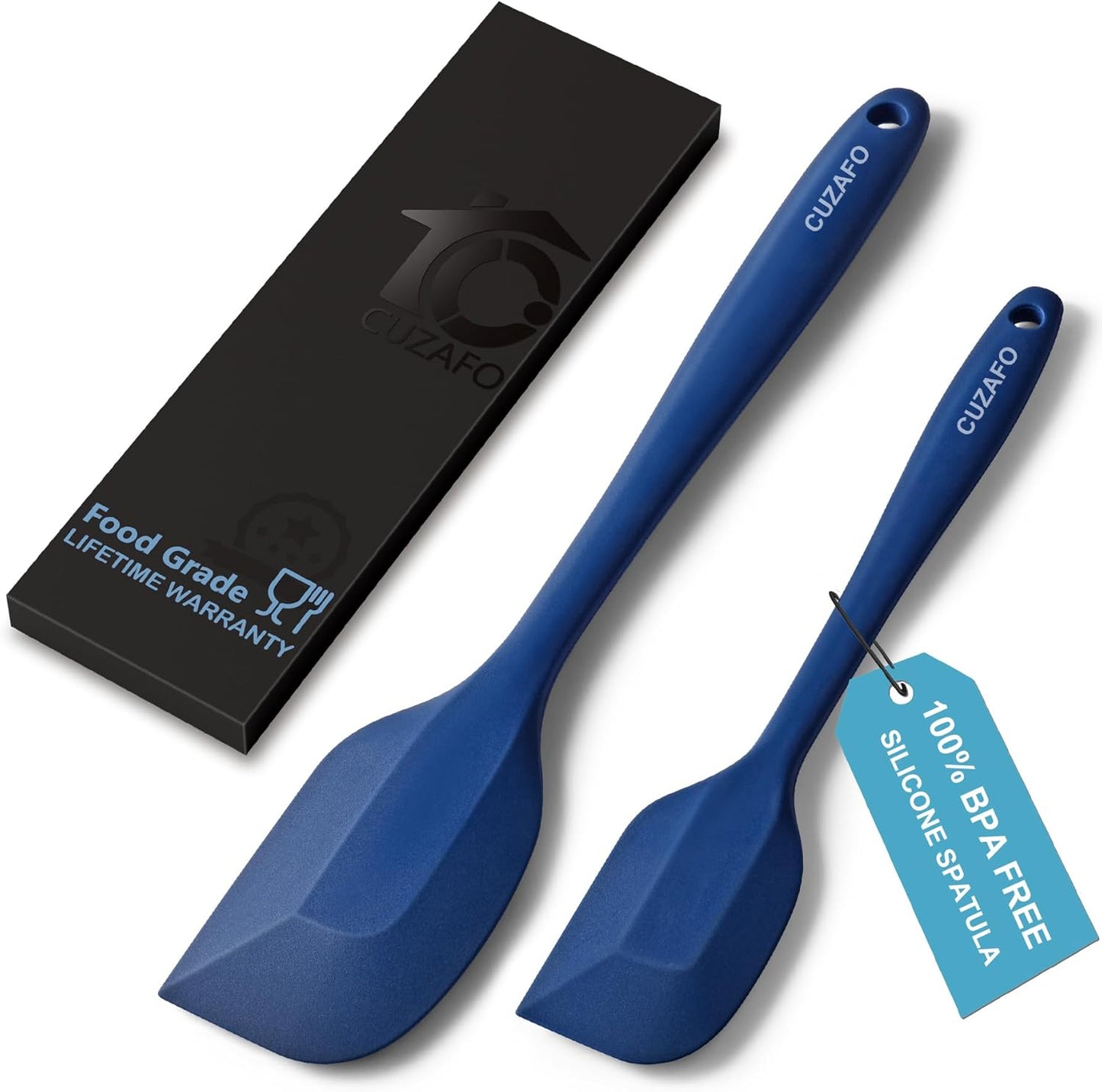 Heat Resistant 600℉ Silicone Spatula, Turner Mixing Spatulas set BPA Free Dishwasher Safe for Nonstick Cookware, Grey