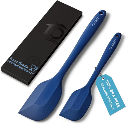 Heat Resistant 600℉ Silicone Spatula, Turner Mixing Spatulas set BPA Free Dishwasher Safe for Nonstick Cookware, Grey