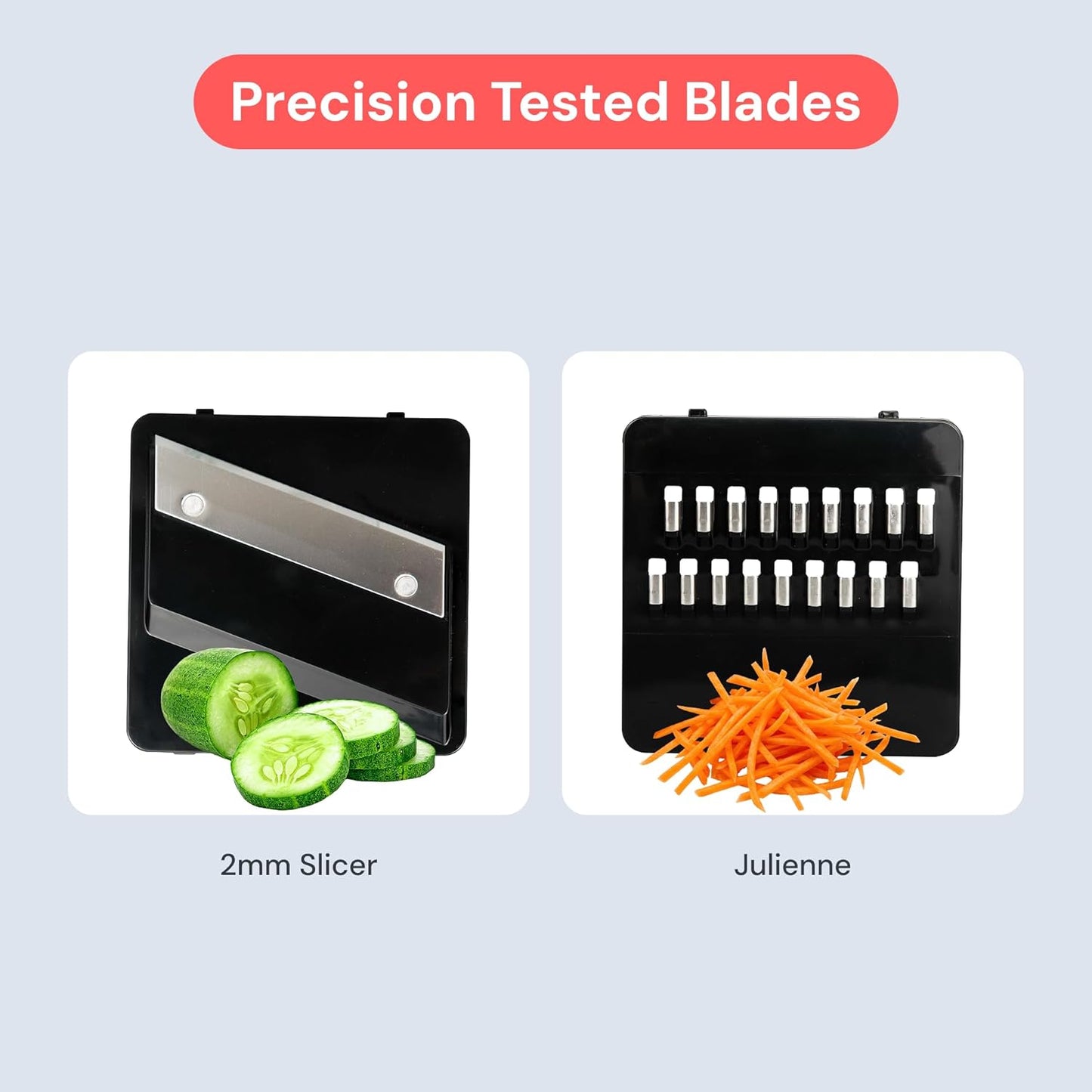 Fullstar Essential Mandoline Slicer for Kitchen - Space-Saving 4-in-1 Fruit Cutter, Cucumber Slicer, Julienne Peeler, Cheese Grater