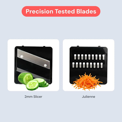 Fullstar Essential Mandoline Slicer for Kitchen - Space-Saving 4-in-1 Fruit Cutter, Cucumber Slicer, Julienne Peeler, Cheese Grater