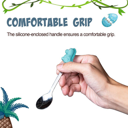 Cocktail Forks, 6-Piece Appetizer Forks, Cat Shapes, Stainless Steel and Silicone Small Forks for Fruits, Cheese, Appetizers
