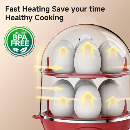 Egg Cooker,Rapid 7 Eggs Boiler with Auto Shut-off-Green