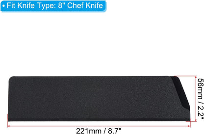 PATIKIL ABS Knife Cover Sleeves for 8" Chef Knife, Knives Edge Guard Blade Protector Universal Knife Sheath for Home Kitchen, Black