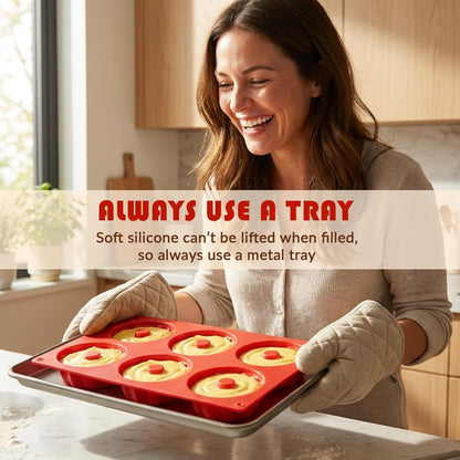 HKNMTT Silicone Muffin Pan for Baking, Cupcake Egg bites Brownie Mold 12 Cup Regular Size, Oven Safe BPA Free kitchen Appliances