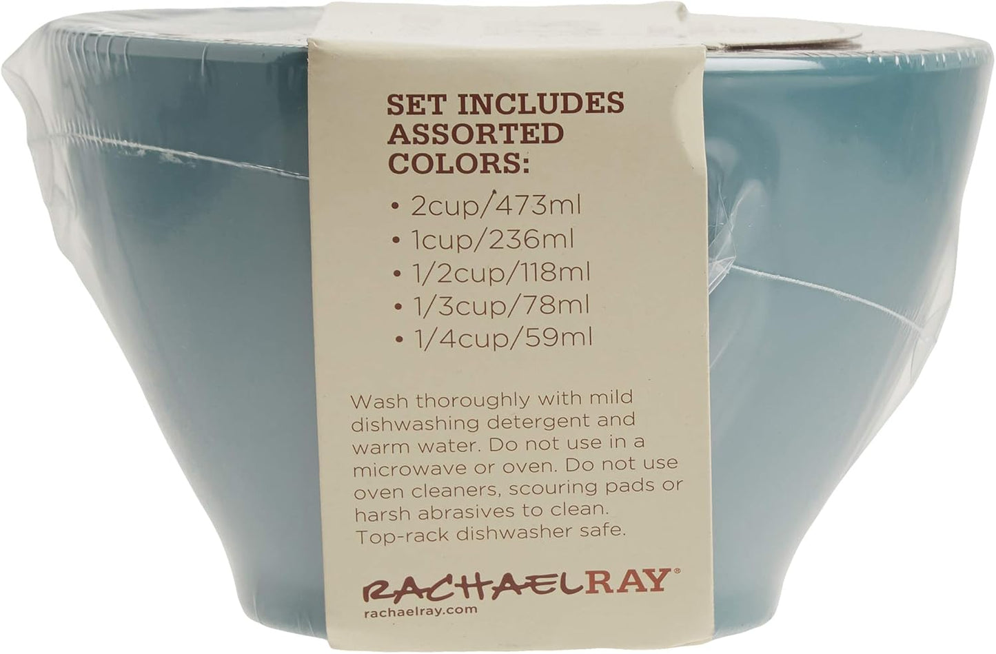 Rachael Ray Tools and Gadgets Nesting/Stackable Measuring Cups Set, 6 Piece - Assorted Colors