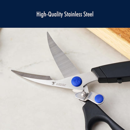 HENCKELS Kitchen Shears, Made in Japan, Kitchen Scissors, Multi-Purpose Scissors with Stainless Steel Blades, Built-In Bottle Opener & Soft Grip – Dishwasher Safe