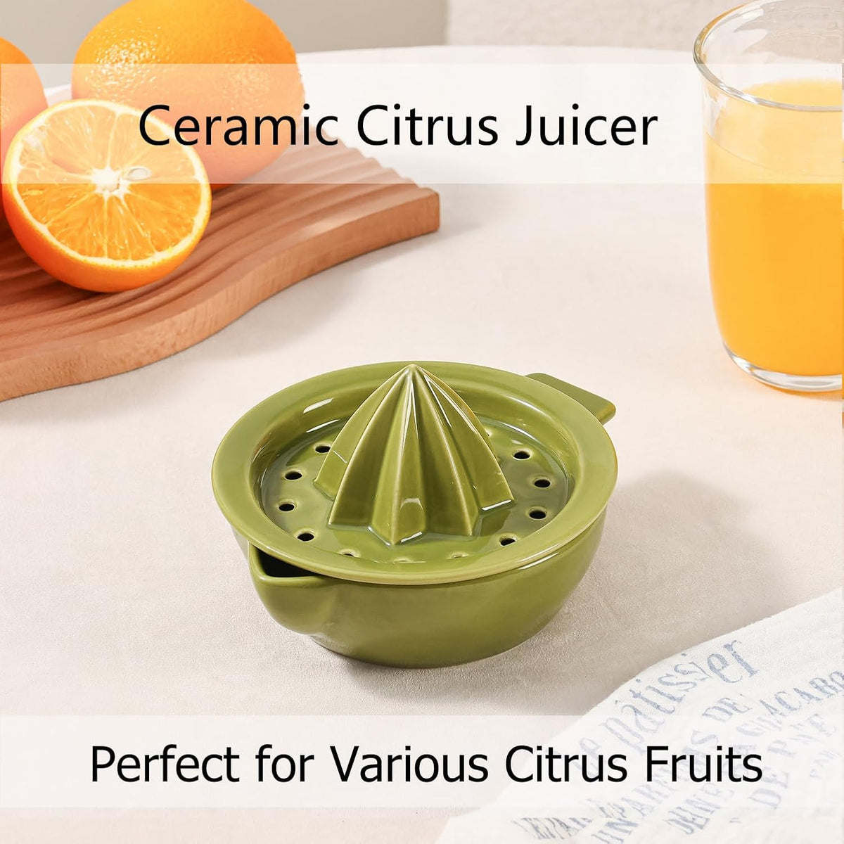 Ceramic Citrus Lemon Orange Juicer Manual Squeezer, Hand Juicer Reamer