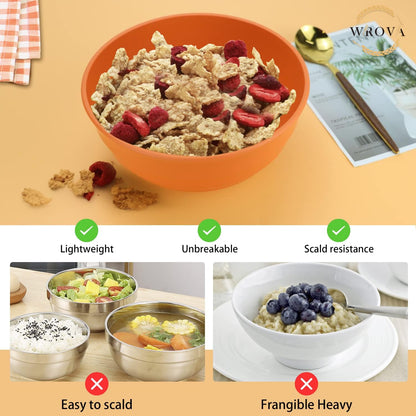 Wheat Straw Bowl Sets,8 PCS Unbreakable Cereal Bowl 26 OZ,Microwave and Dishwasher Safe Bowls,Bowl Sets for Camping and Picnic BPA Free Colorful Salad Bowls for Serving Soup,Oatmeal and Fruit Etc…